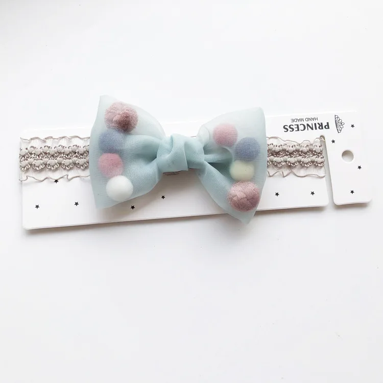 Hot Baby Girls Bowknot Crown Headband Lace Elastic Princess Flower Hair Band Headwear Accessories | Детская одежда и обувь