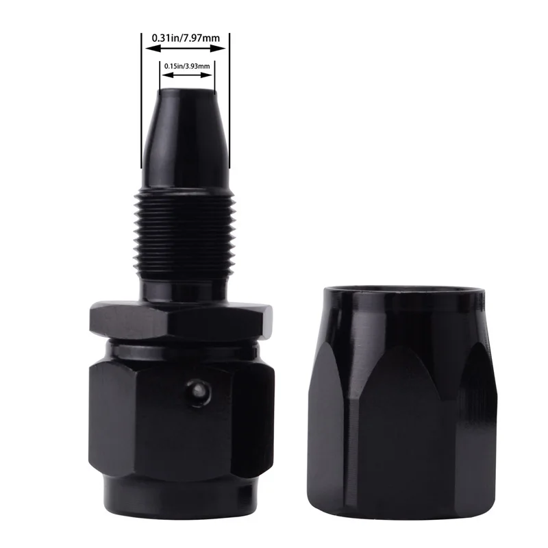 SPEEDWOW Черный Масляный топливный шланг из алюминиевого сплава поворотный прямой