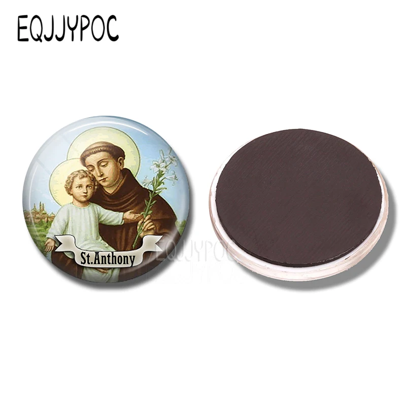 St Anthony Saint 30 мм магнит на холодильник привносит любовь в вашу жизнь стеклянный