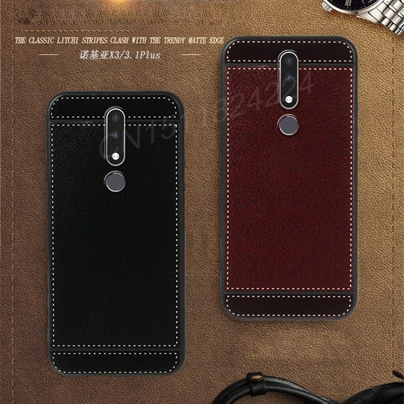 Силиконовый чехол для Nokia 3 1 Plus кожаный мягкий ТПУ X3 Fundas TA-1104 TA-1117 6 0 дюйма |