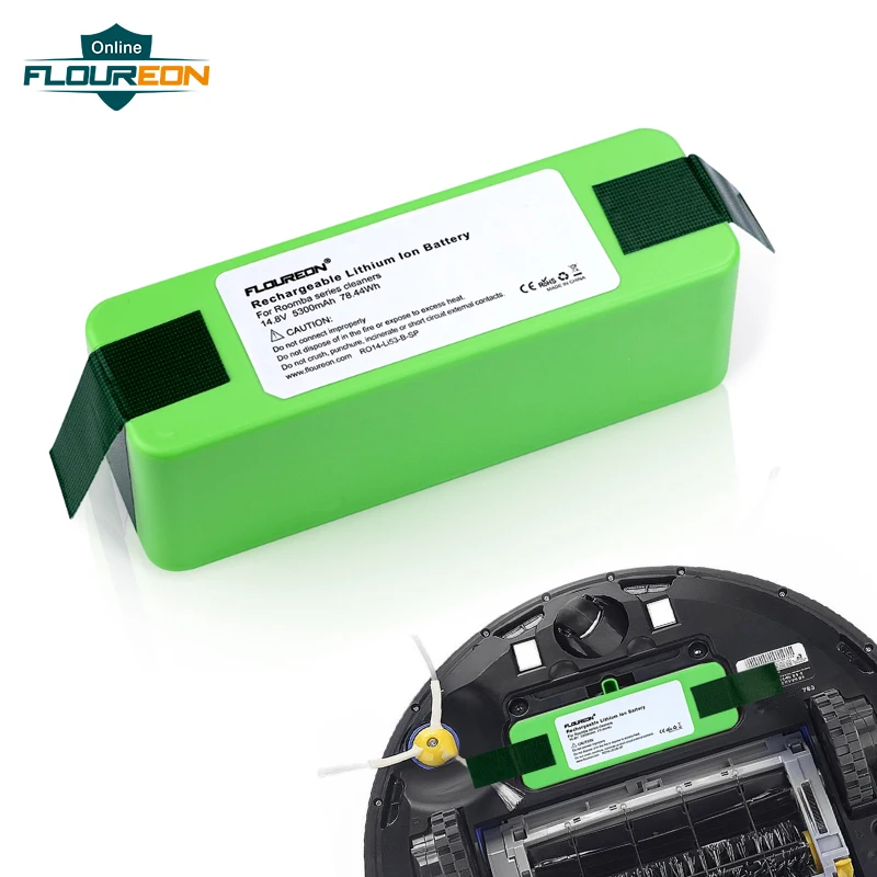 14 8 V 5300 мА/ч Перезаряжаемые Li Ion Батарея для iRobot Roomba 531 532 563 570 590 625 650 780 R3 871