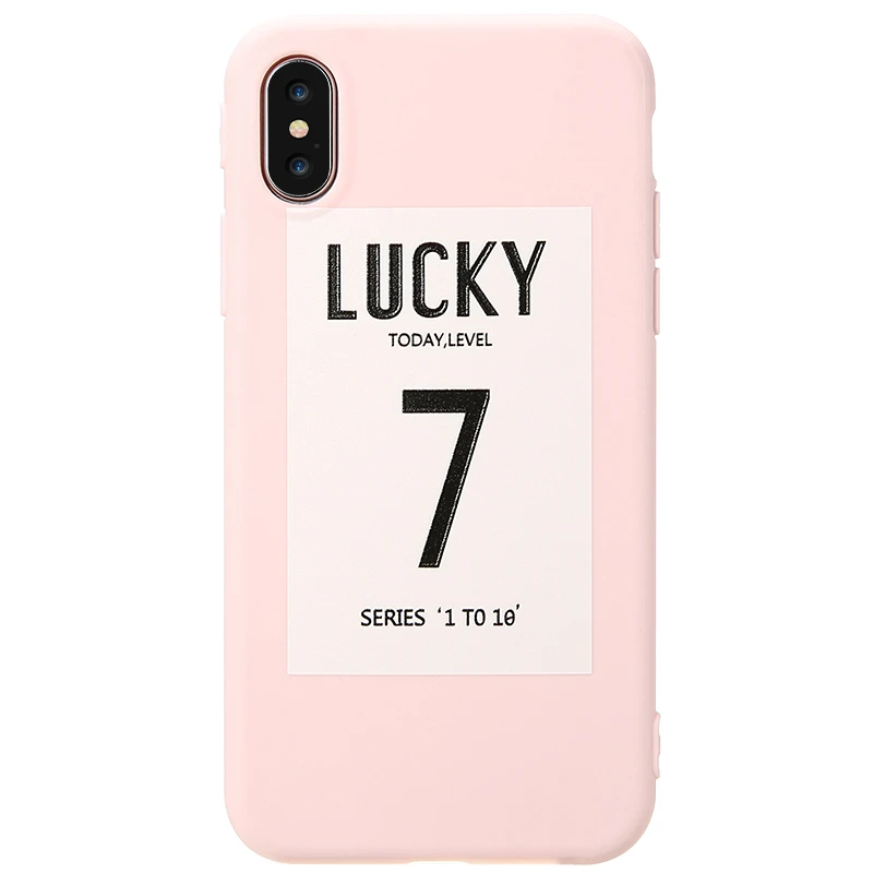 KISSCASE Lucky 7 Patterned Case For iPhone X 8 6 6S Soft TPU Phone Cases Plus Fashion Silicone Back Covers |