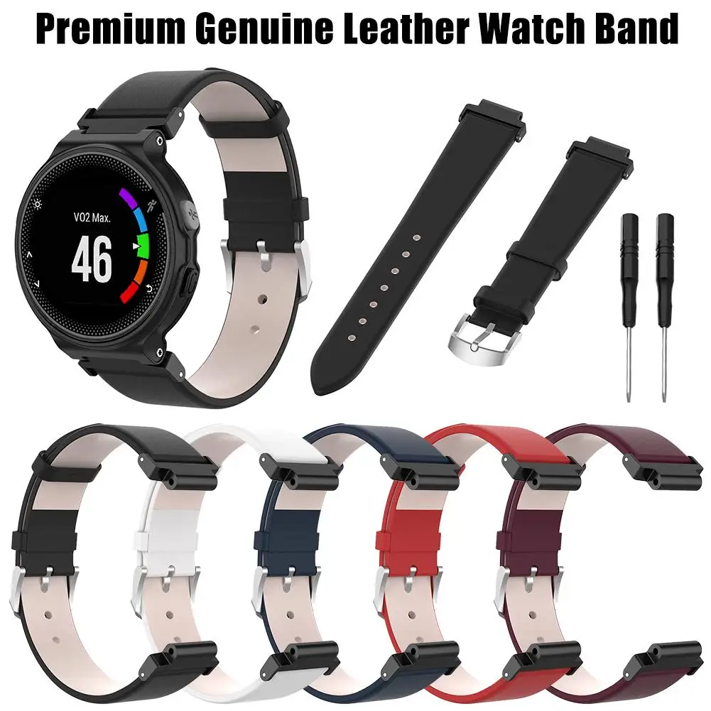 Ремешок для часов Garmin Forerunner 220 230 235 630 620 735 Смарт часы из натуральной кожи