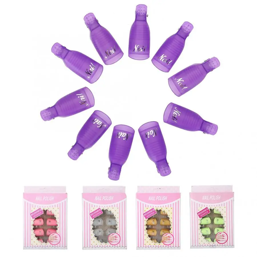 Для маникюра 10 шт. средство для снятия УФ гель лака на клипсе отмачиваемый