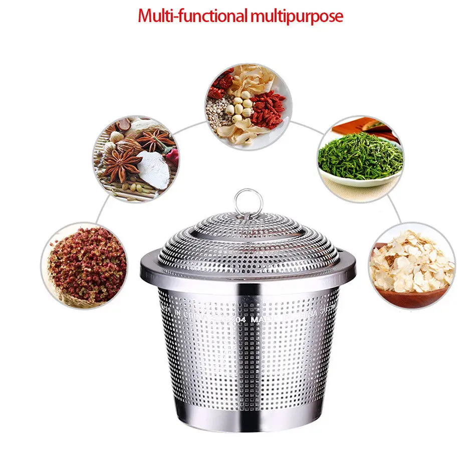 Нержавеющая сталь Чай ситечки воды Монстр Форма Infuser Фильтр пустой сумка