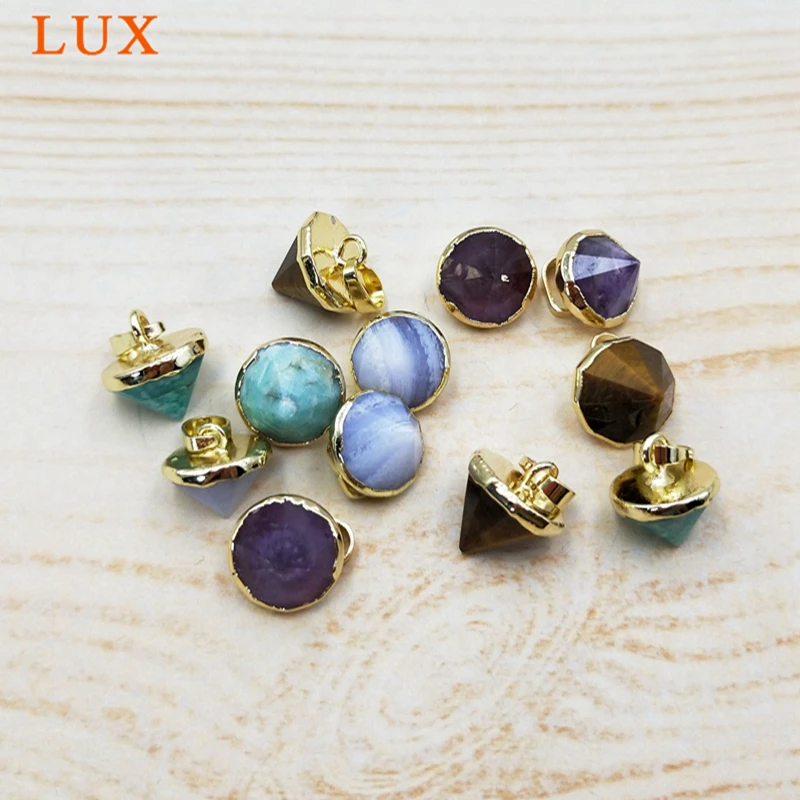 Природный Крошечный кристалл кулон Треугольники маятник Геометрия конические