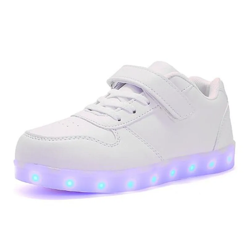 

New USB Charging Glowing Shoes Children LED Light Shoes Boys Girls Luminous Dance Flats Student Sneakers Sports Shoes Kids 02B
