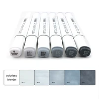 6pcs grey colors art markers double tip sketch markers alcohol based ink tones art supplies