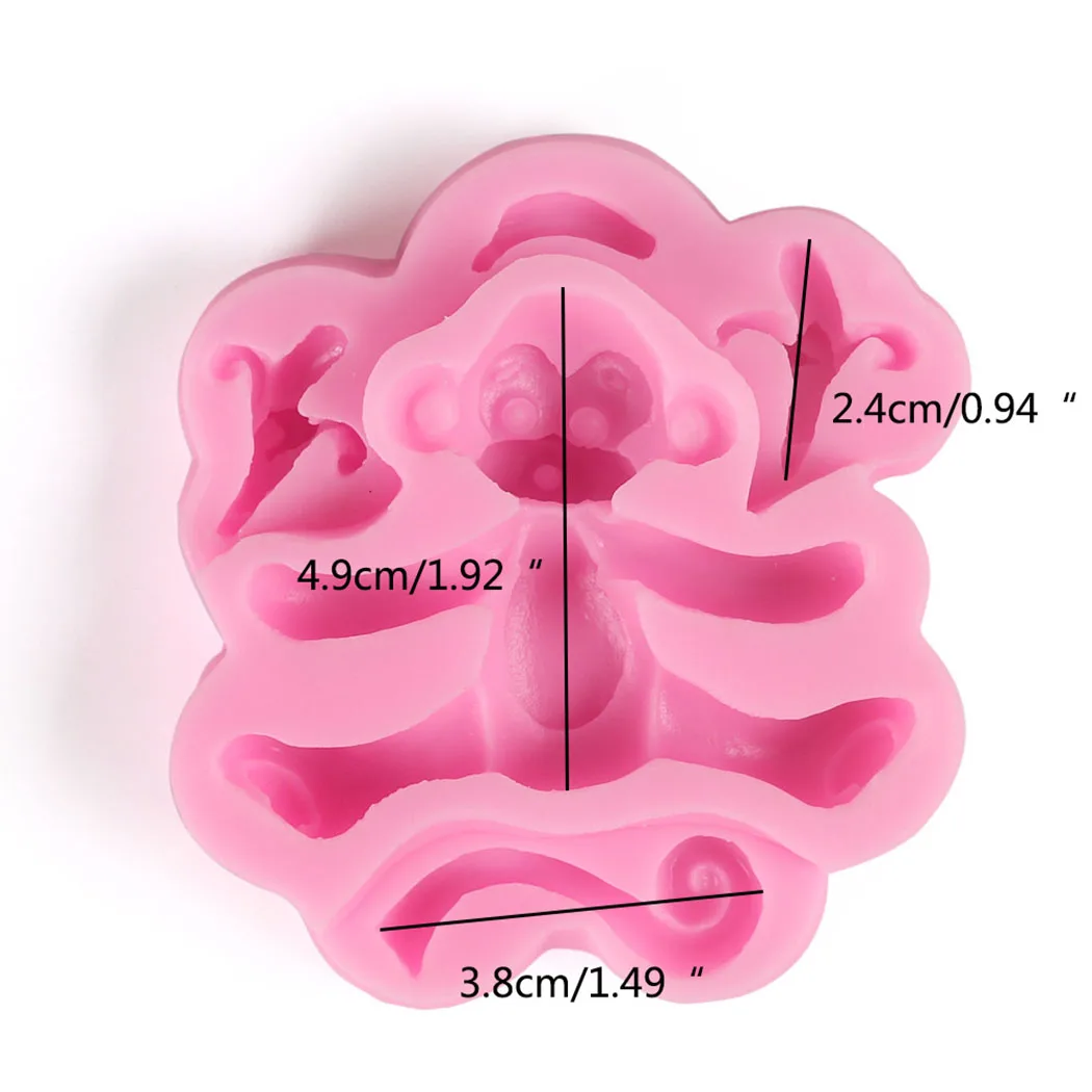 Food Grade Silicone Soap Mold Fondant DIY Cake Monkey Animal Liquid Making Tools | Дом и сад