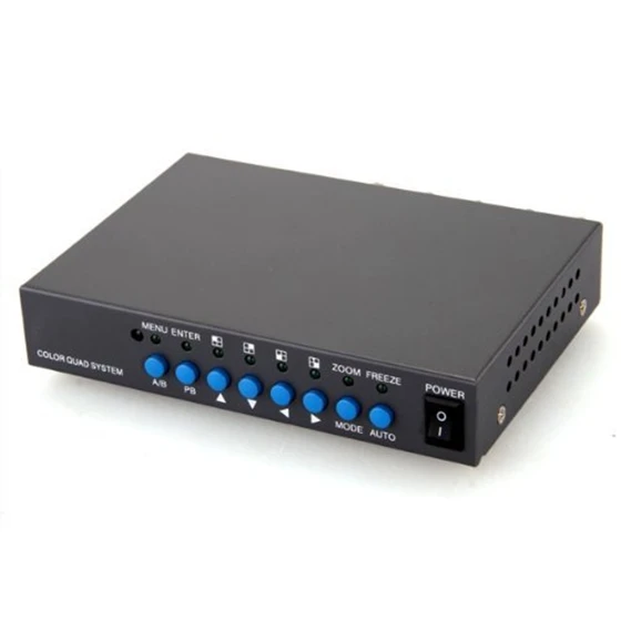 VGA 4CH цветная CCTV камера безопасности видео процессор Quad Splitter дистанционное