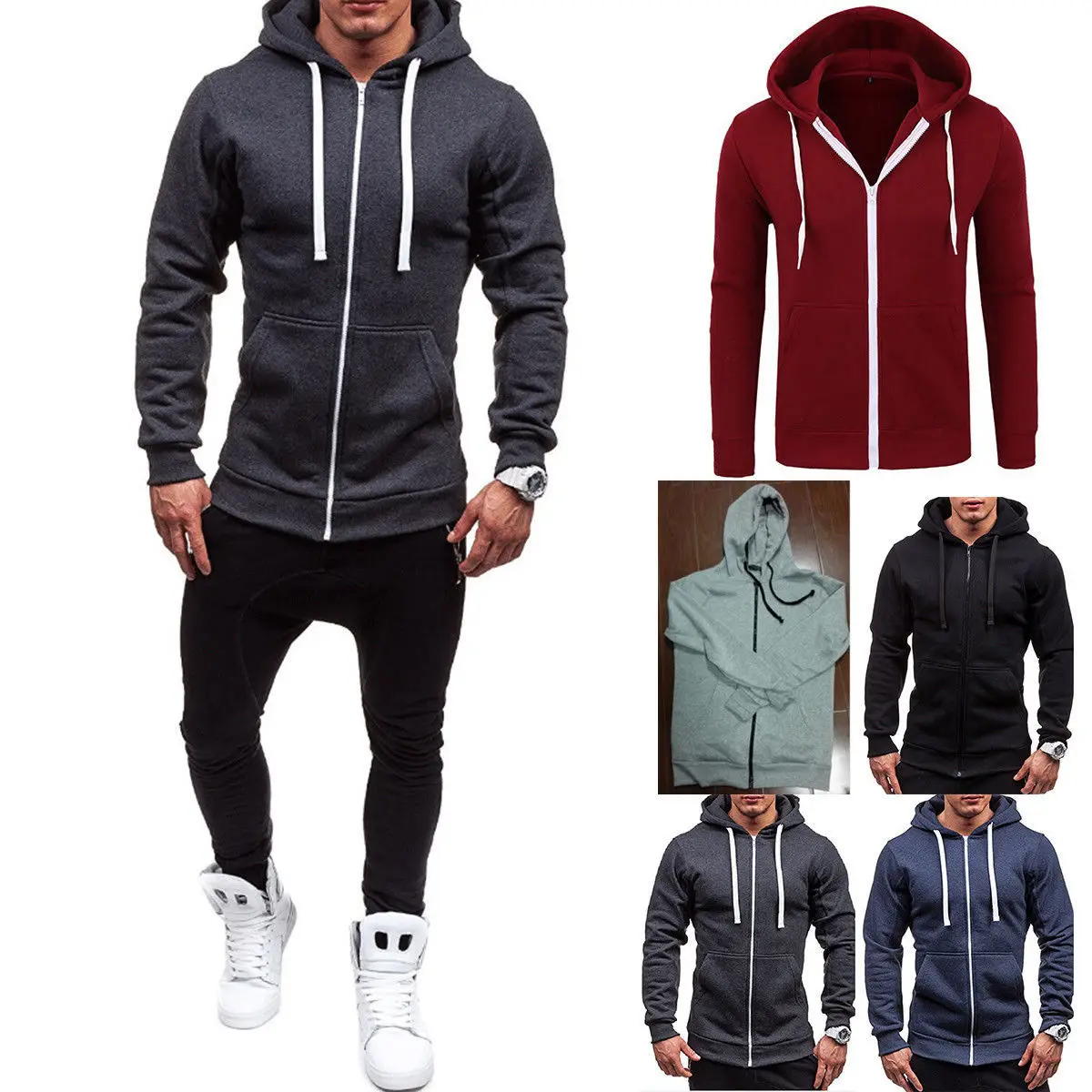 Мужские толстовки размера плюс спортивный костюм Осень-зима 2020 свитшот с