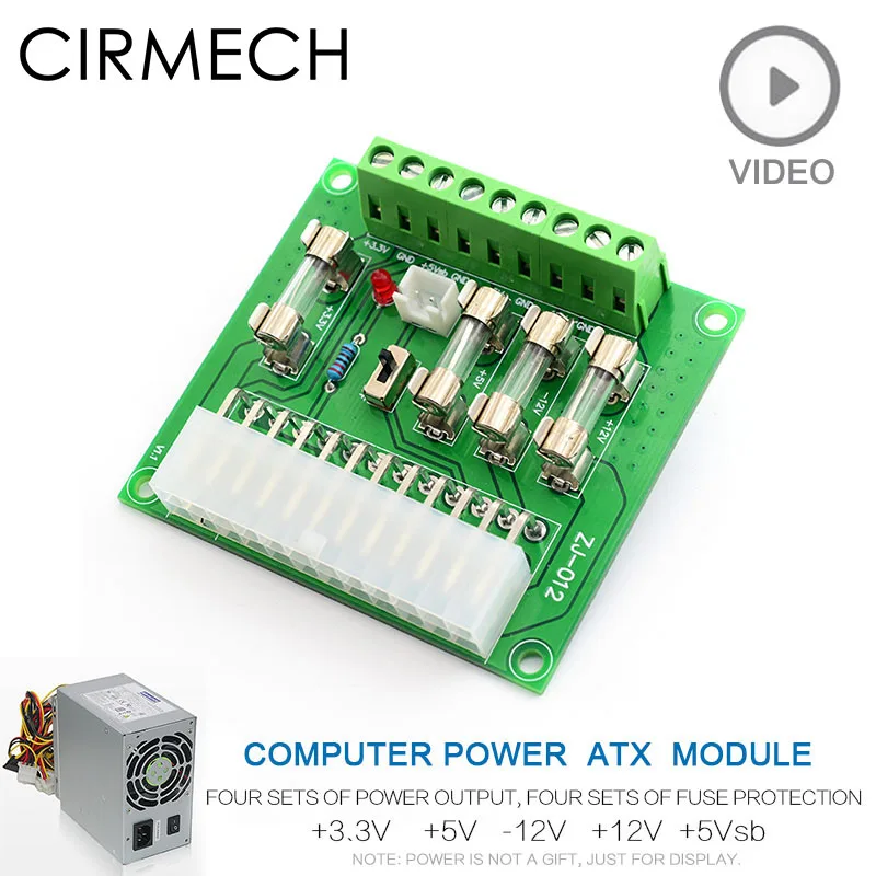 Силовая плата CIRMECH ATX для настольного ПК модуль питания 24 контакта Настольная