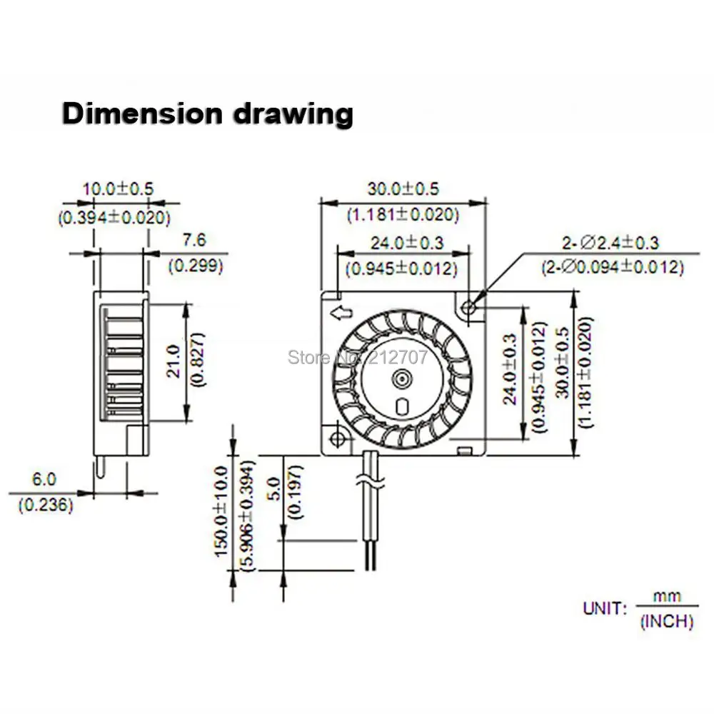 

50 pieces Gdstime DC 5V 30mm Blower Fan 3cm 3D printer Fan 30mm * 30mm *10mm Turbo Centrifugal Cooling Cooler Fan