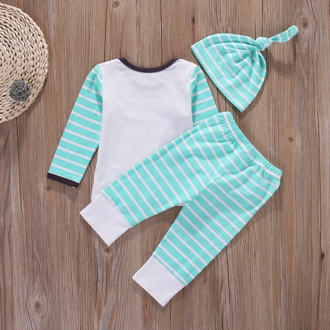 Pudcoco/Новая брендовая полосатая футболка с длинными рукавами для новорожденных