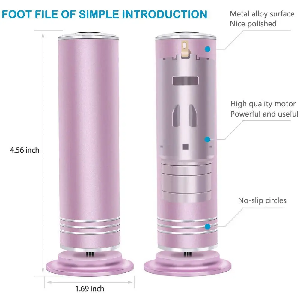 Штепсельная вилка США 2 го поколения Электронная пилка для ног с заменой круги из