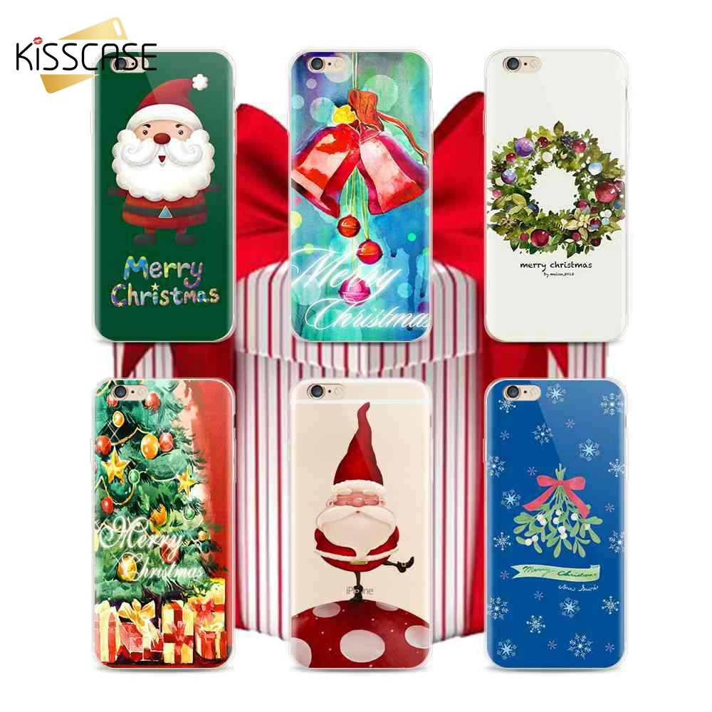 KISSCASE веселый рождественский подарок чехол для iPhone X 8 7 6s 6 5S Оригинальный телефона