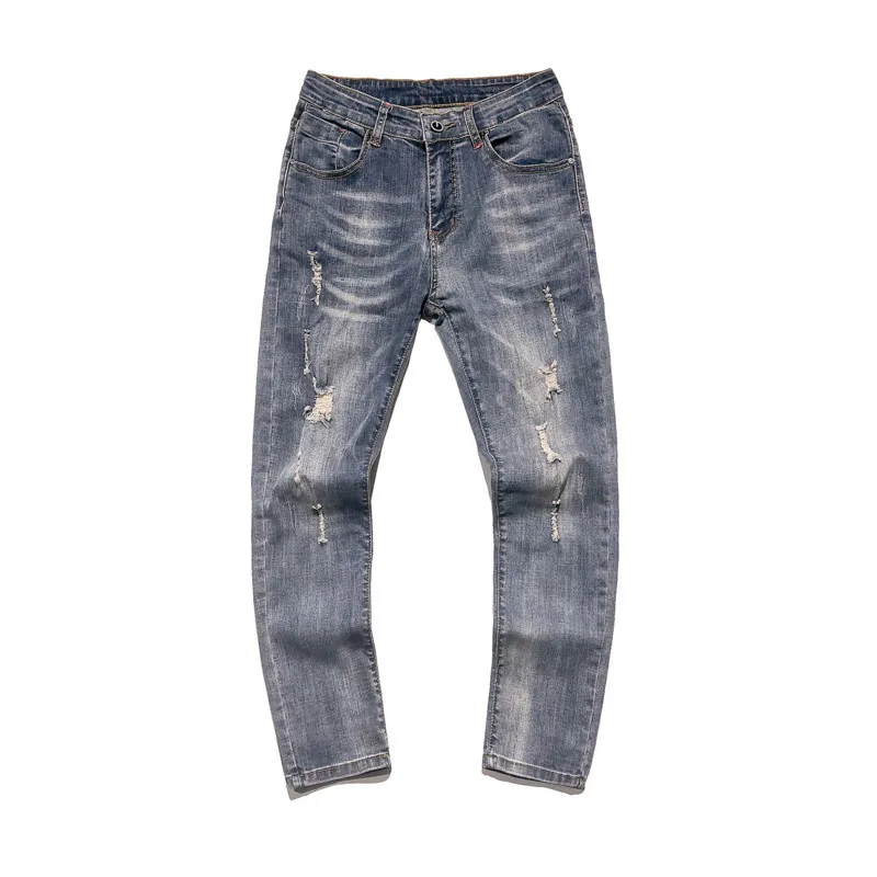 2019 Spring And Summer New Trend Korean Couple Casual Fashion Slim Sports Skinny Jeans Men Hip Hop Best Pantalon Homme Berserk | Мужская