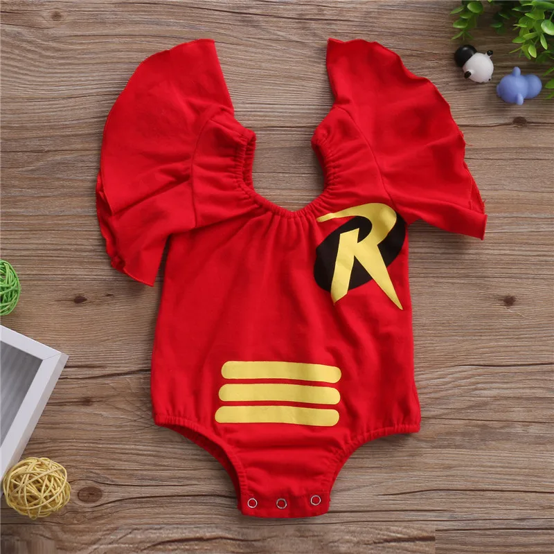 PUDCOCO/боди с рисунком Бэтмена для новорожденных девочек комбинезон одежда|Боди