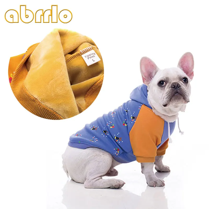 Abrrlo Толстовка Для Собак Мягкая Плюшевая бархатная зимняя одежда для собак с