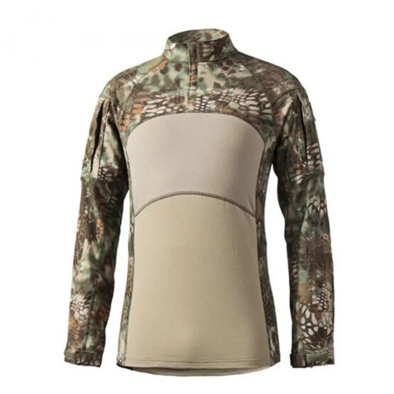 Военные Поклонники тренировочная камуфляжная тактическая рубашка Униформа