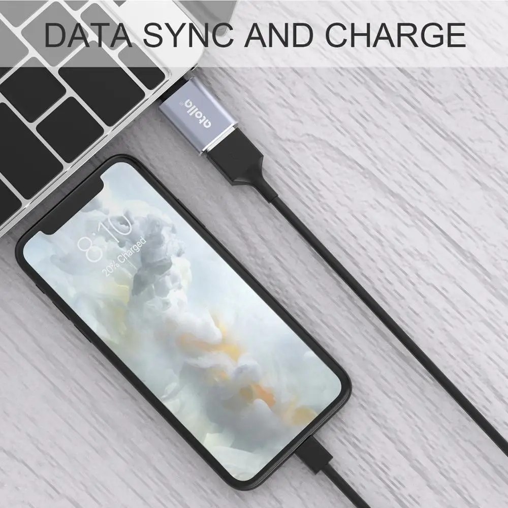Atolla Универсальный USB адаптер C к Micro OTG кабель Type конвертер для MacBook Pro 2018/2017 Dell XPS 13 и