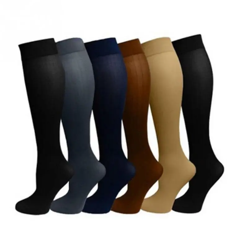 Unisex Knee High Graduated Compression Socks Varicose veins nylon pressure Leg Relief Pain socks For women man | Женская одежда