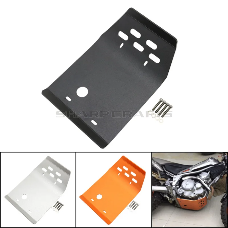 Защитный кожух мотоцикла черный/серебристый/оранжевый алюминиевый двигателя Bash