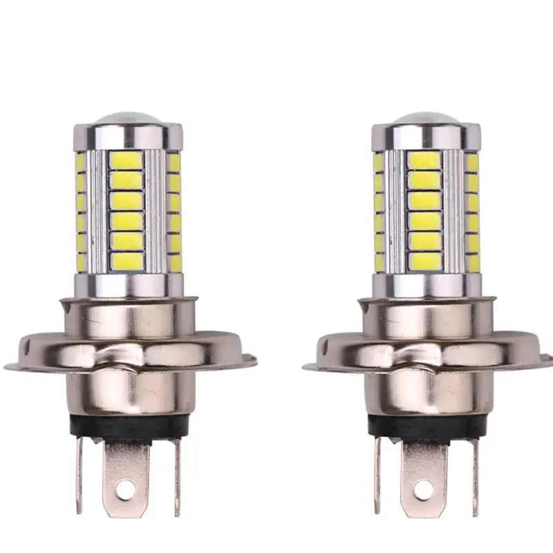 1 шт. H4 5630 33SMD Автомобильная высокомощная Белая светодиодная противотуманная фара