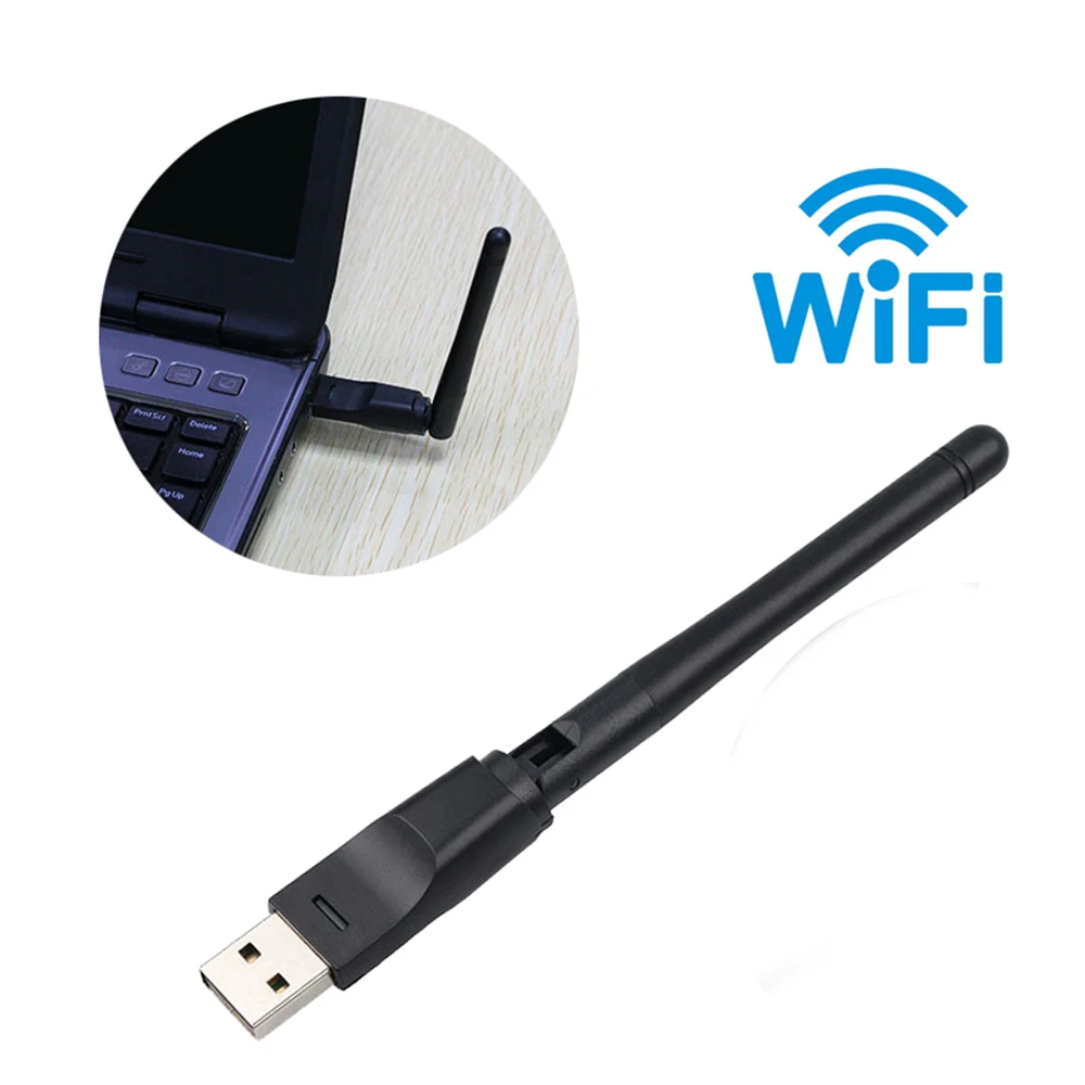 Адаптер 2,4 ГГц WLAN сетевая карта 150 Мбит/с беспроводной USB WiFi приемник 2 дБ Wifi антенна для DVB T2