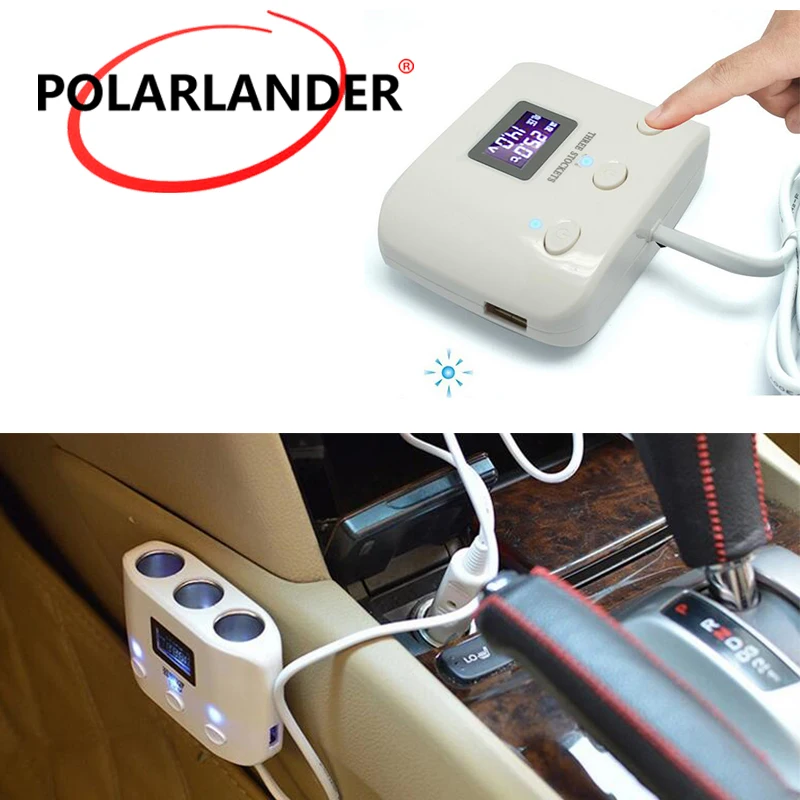 new arrive dual usb square car cigarette lighter socket charger 12 v output adapter auto parts for mobile phones free global shipping