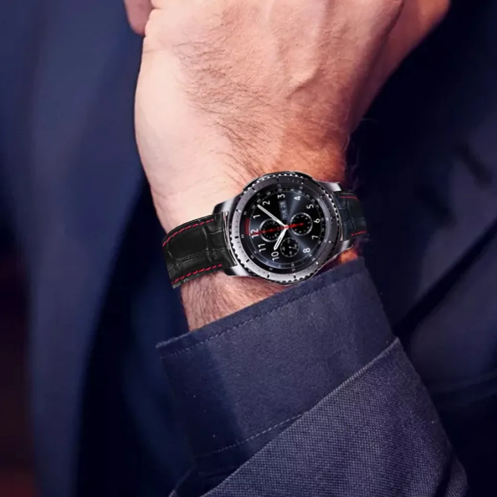 Ремешок для часов Samsung Galaxy Watch ремешок из натуральной кожи Gear S3 Sport S2 Huawei | Наручные