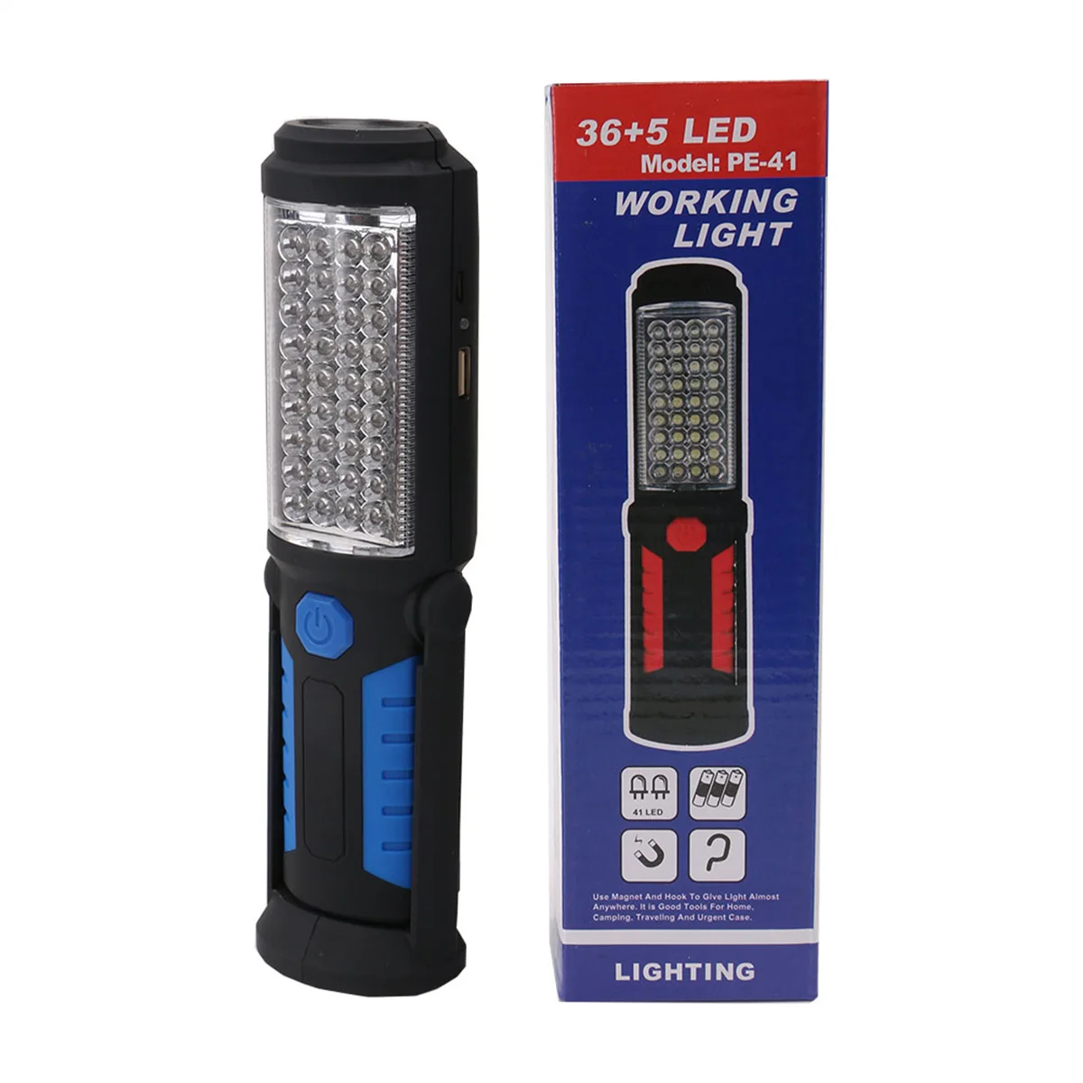 Usb зарядка 36+ 5LED Магнитный рабочий ручной флэш-светильник аварийный осмотр Рабочий фонарь светильник с крюком магнит портативный фонарь