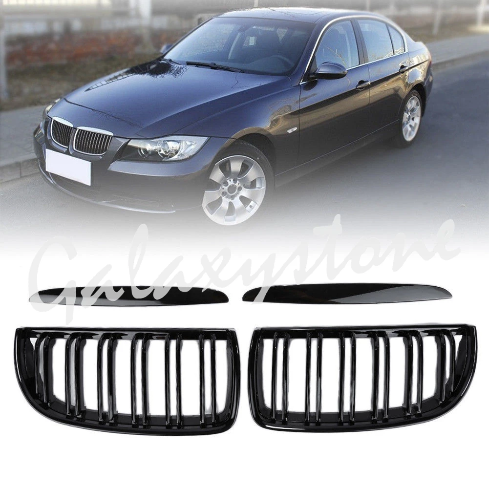 Черный глянец для E90 320i черная передная решетка BMW универсал 2005 2008 4D|Гоночные