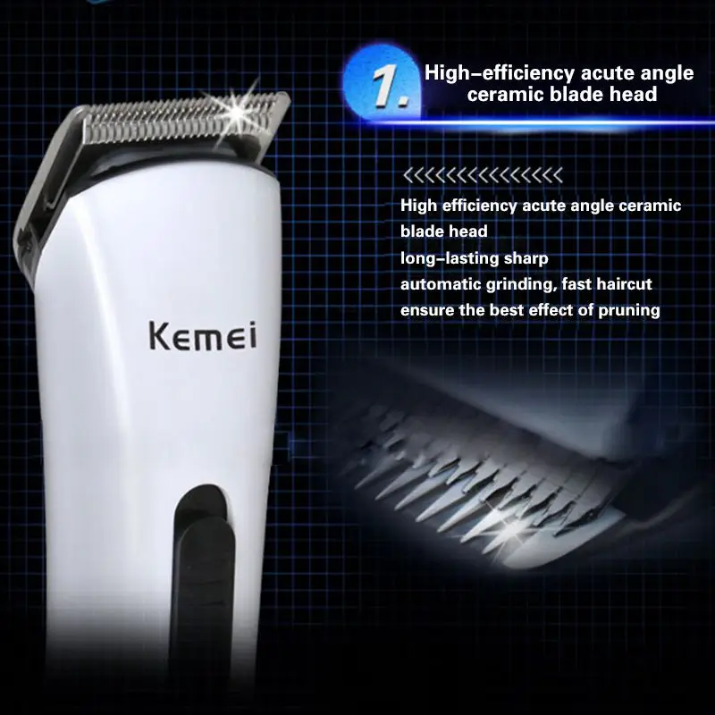 Kemei KM-2516 перезаряжаемая машинка для стрижки волос взрослых | Бытовая техника