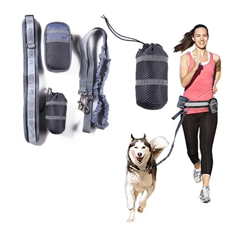 Эластичный поводок для собак светоотражающая лента бега и ходьбы занятий