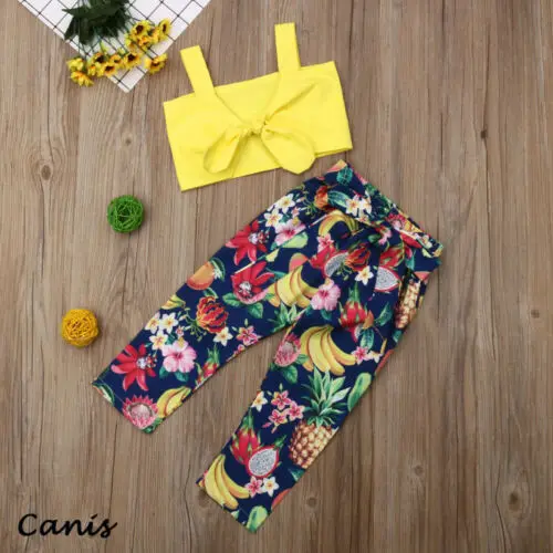 Комплект из 2 предметов одежда для малышей с цветочным узором девочек комплект