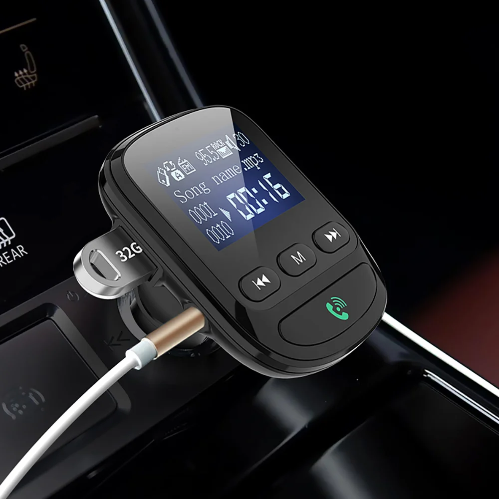 FM трансмиттер автомобильный с Bluetooth 5 0 12 24 В|MP4-плееры| |