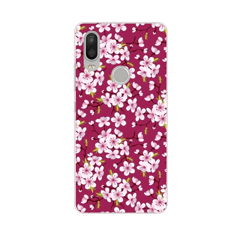 for BQ Aquaris X2 Pro Case Silicon Colorful flower Painting Soft TPU Back Cover Phone protect cases shell |