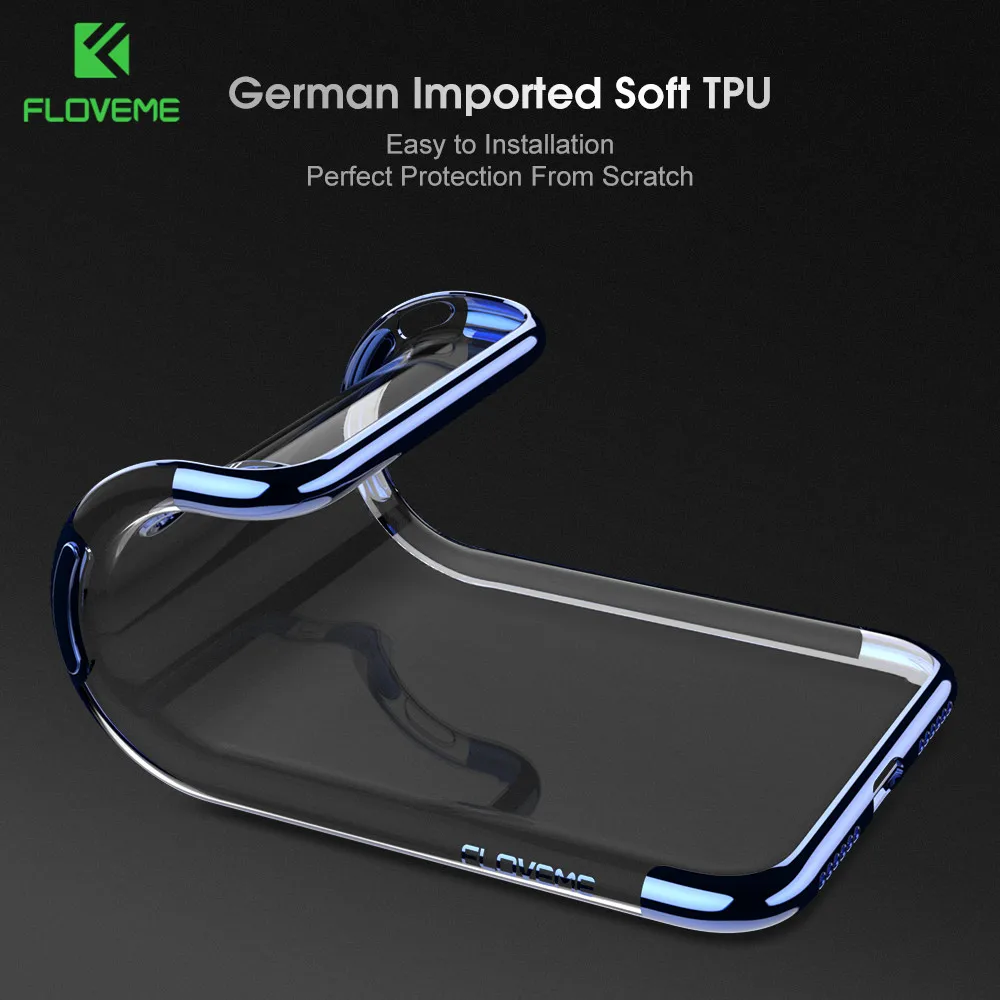 FLOVEME Transparent Case For iPhone 8 7 6 6S Original Cases Soft Frame Cover 10 X Plus Capinhas Accessories |