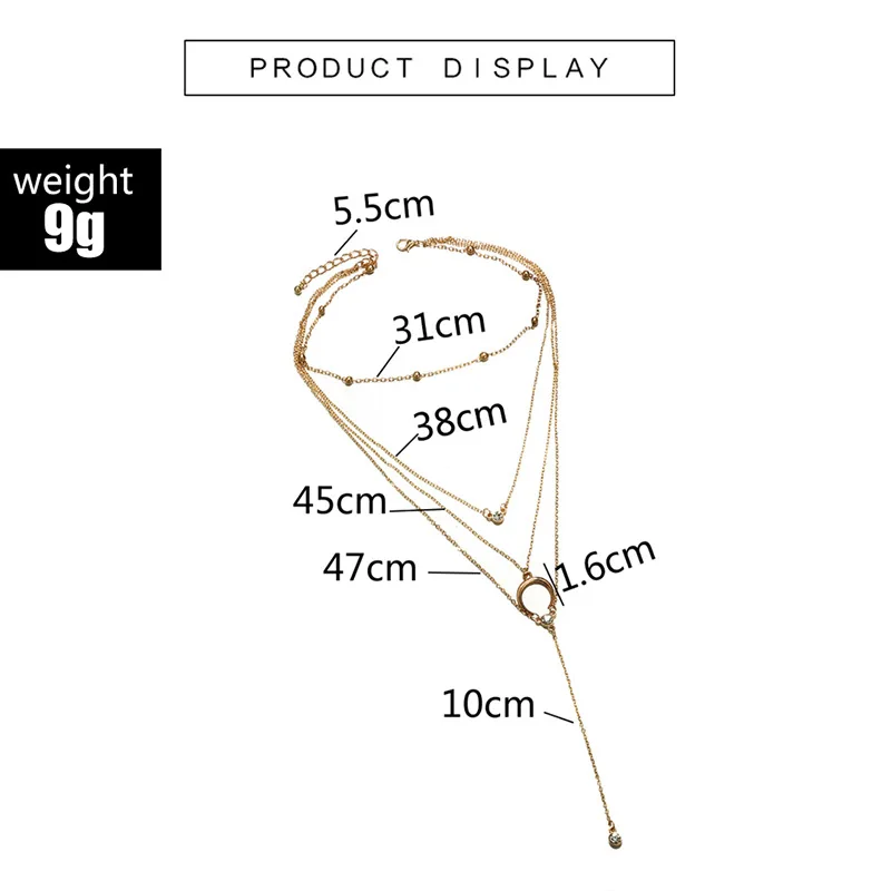 Женская Цепочка ожерелье с подвеской в виде Луны|Колье| |