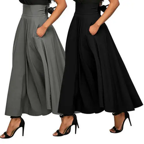 Большие размеры XL винтажная Женская эластичная юбка с высокой талией