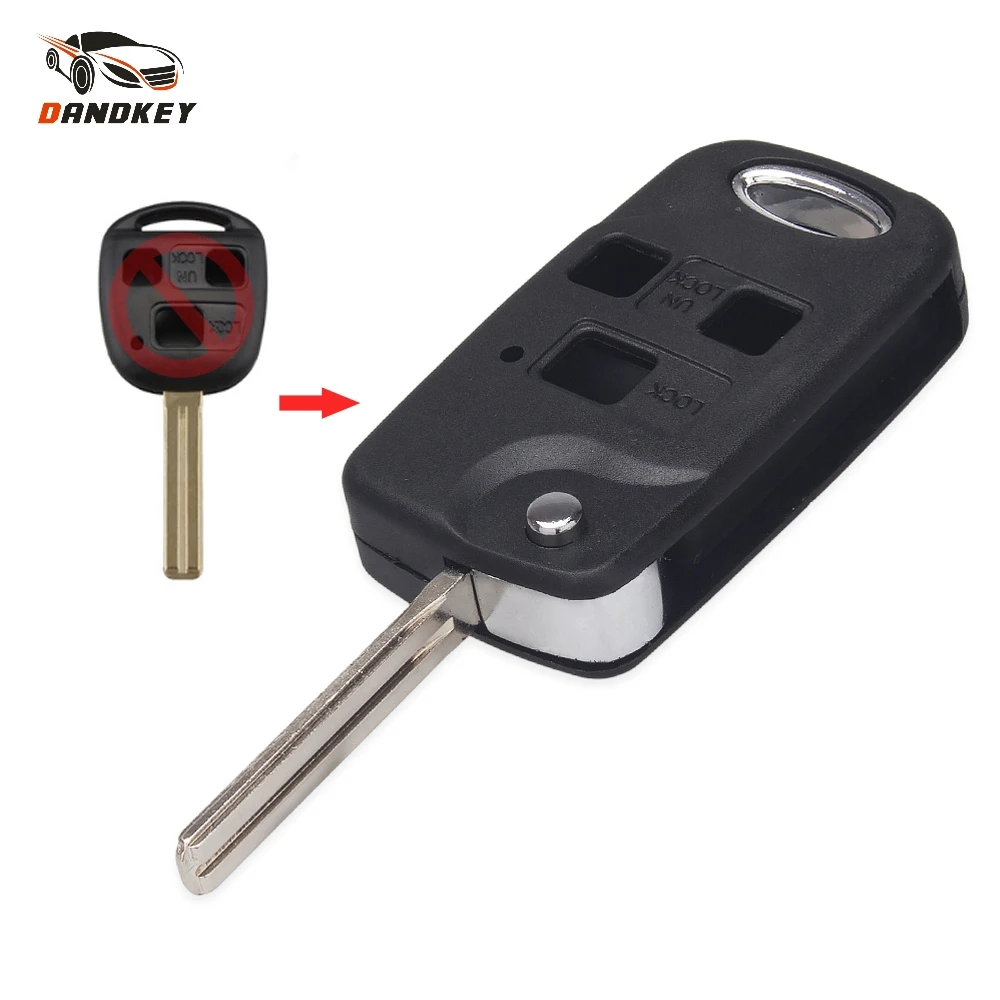 Флип чехол для автомобильного ключа пульта с 3 кнопками Lexus IS200 GS300 LS400 RX300 Es Rx Lx