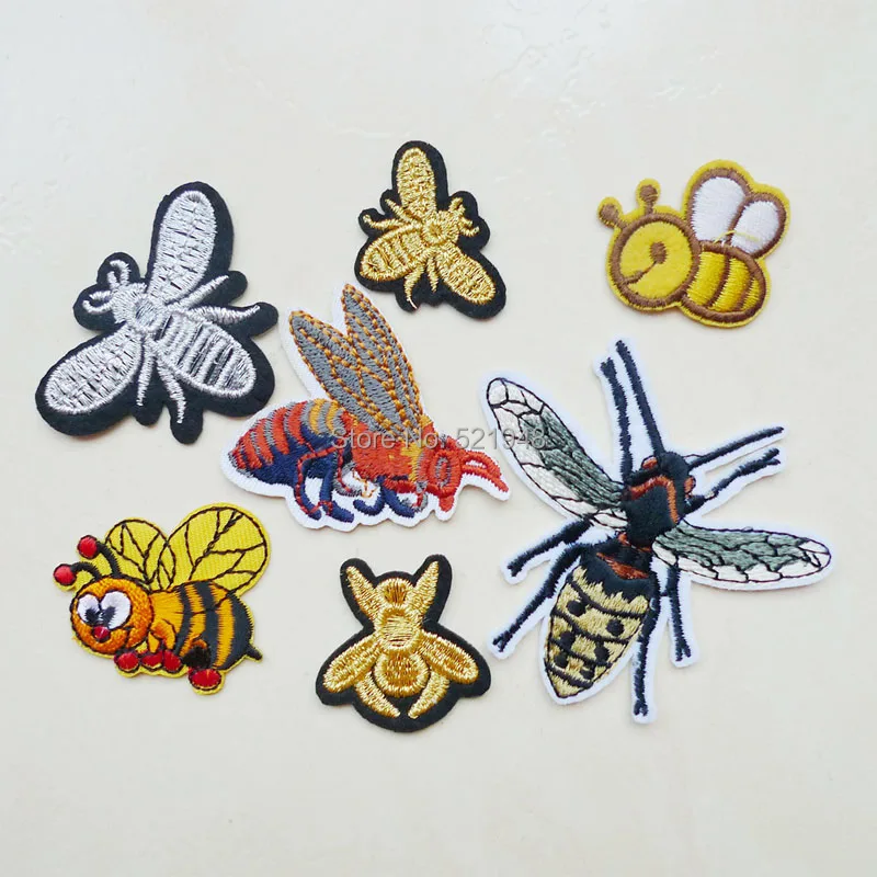 1 шт. высококачественные Симпатичные Мультяшные нашивки King Bee с утюгом значки