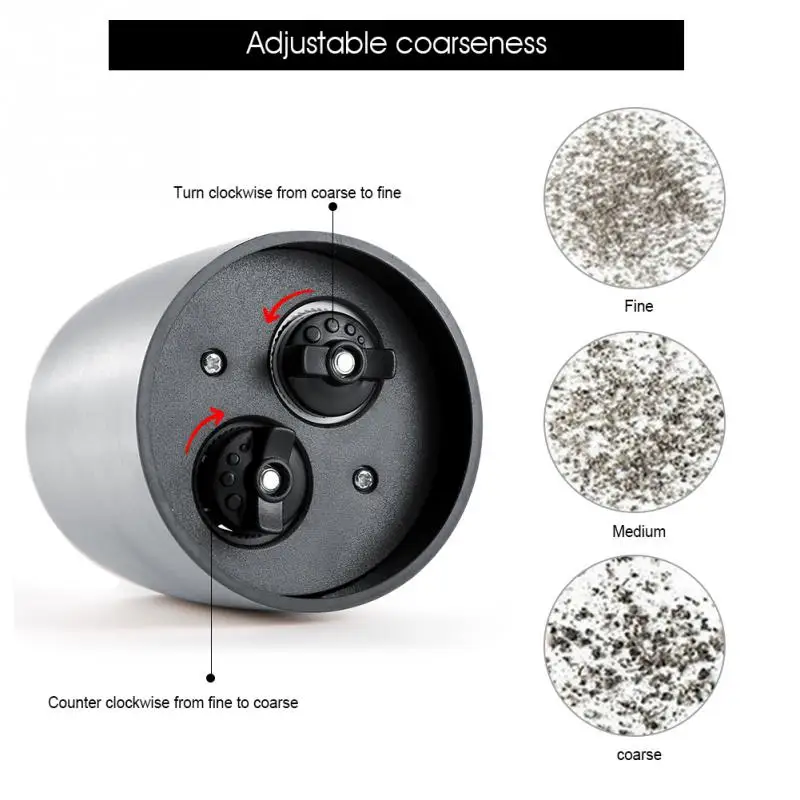 

2 in 1 Stainless Steel Manual Dual Salt & Pepper Grinder Spices Mill Kitchen Cooking Tools High Quality
