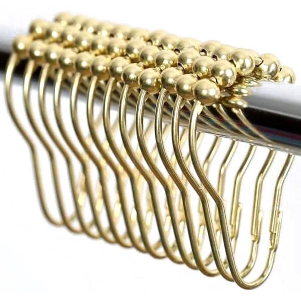 

Promotion! Rustproof Easy Install Shower Curtain Hooks Frictionless Stainless Steel - Easy Glide Shower Rings for Shower Curta