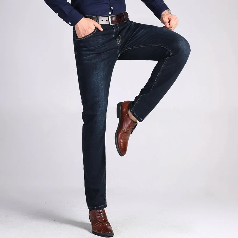 Models Men's Jeans Stretch Straight Slim Business Leisure Clothing Youth Trousers Sub-Wholesale | Мужская одежда