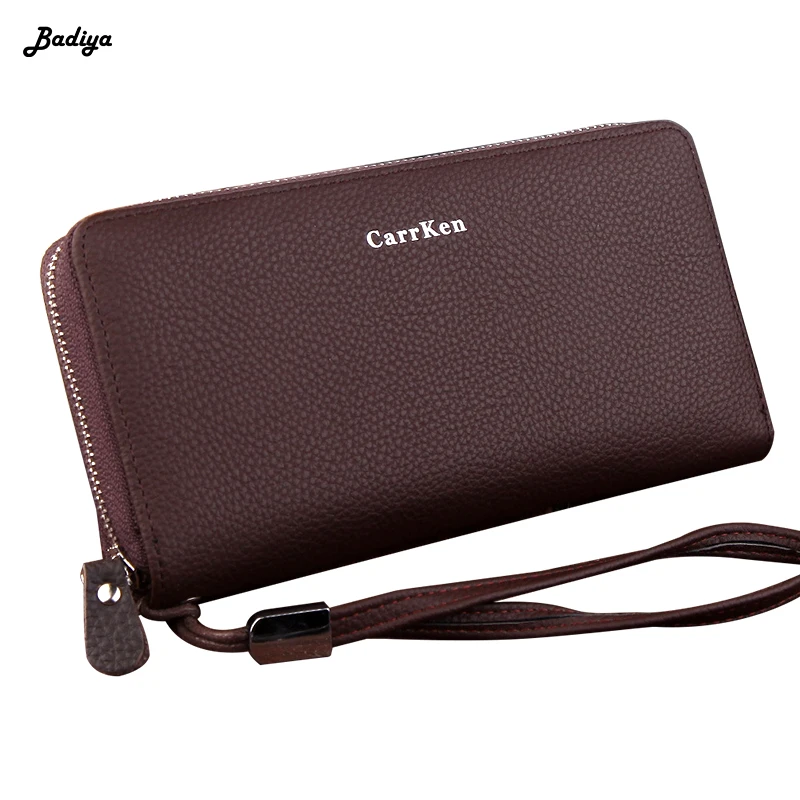 2019 новый дизайн Rfid Блокировка Мужской кожаный длинный клатч большой емкости