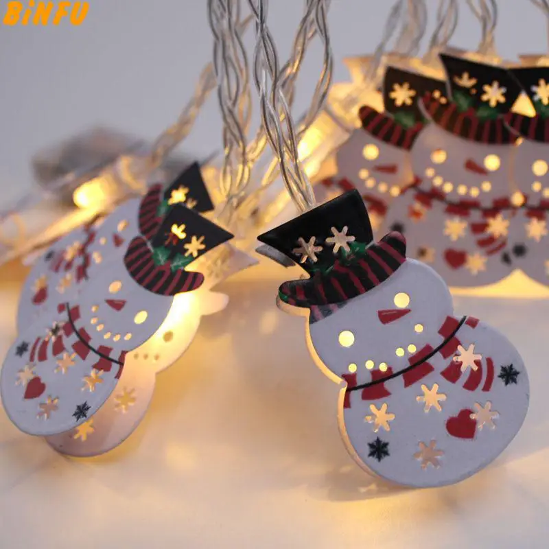 Новинка 2018 года Санта Клаус Снеговик Лось батарея свет светодио дный Строка LED