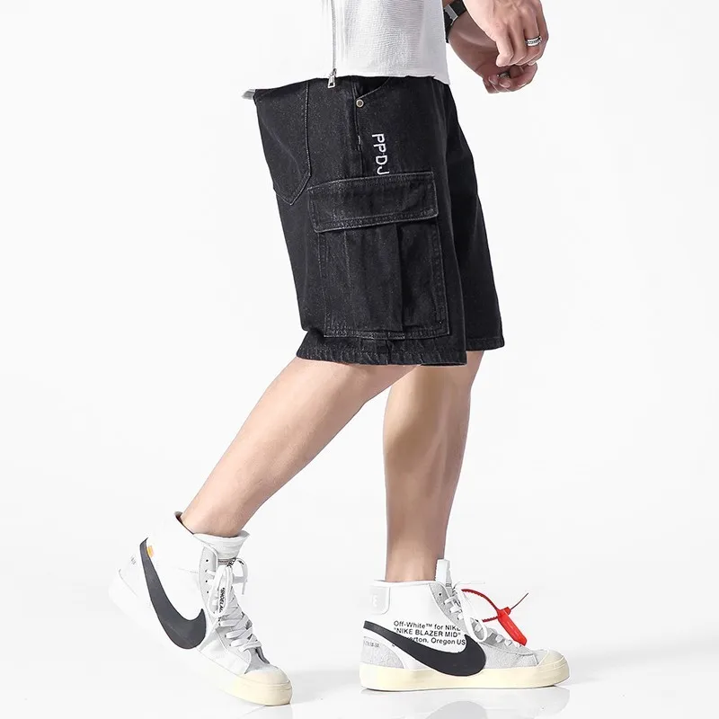 Мужские джинсы-карго летние повседневные свободные с карманами | Мужская одежда