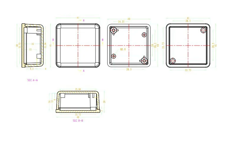 Фото 10 pcs/lot 41*41*20mm plastic enclosure for electronic project circuit PCB board abs junction box sensor distribution outlet 10 pcs/lot 41*41*20mm plastic enclosure for electronic project circuit PCB board abs junction box sensor distribution outlet